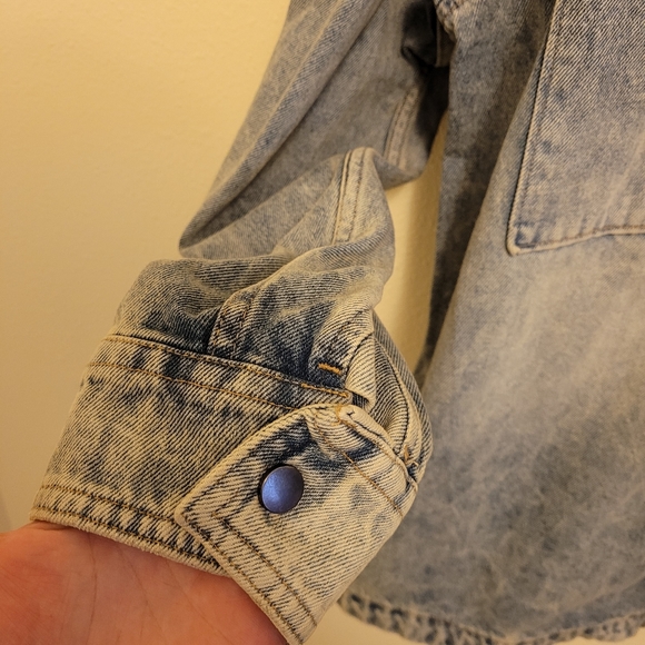 Nwt mens denim shacket snap button - Picture 12 of 15